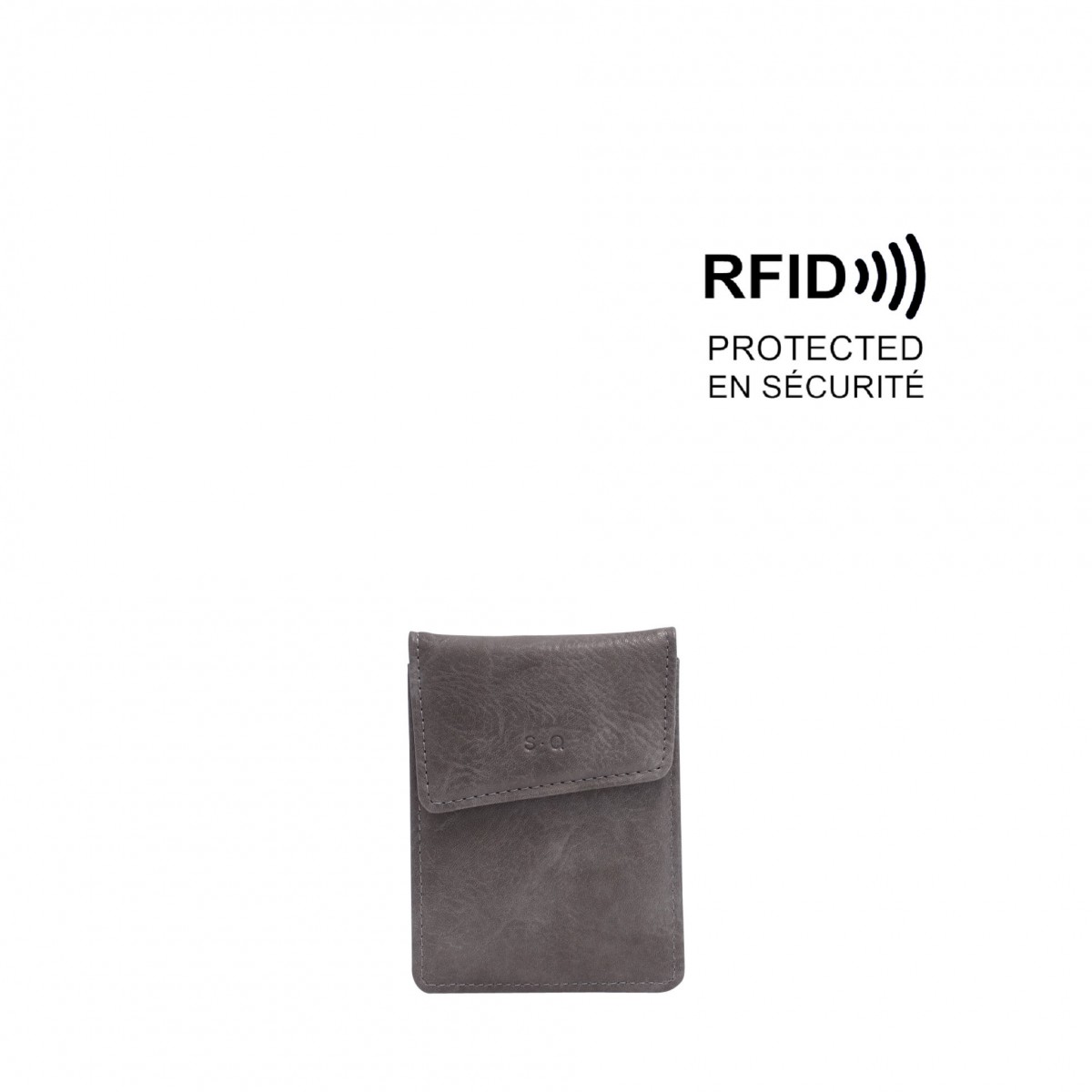 Alora Card Holder - Charcoal Grey 